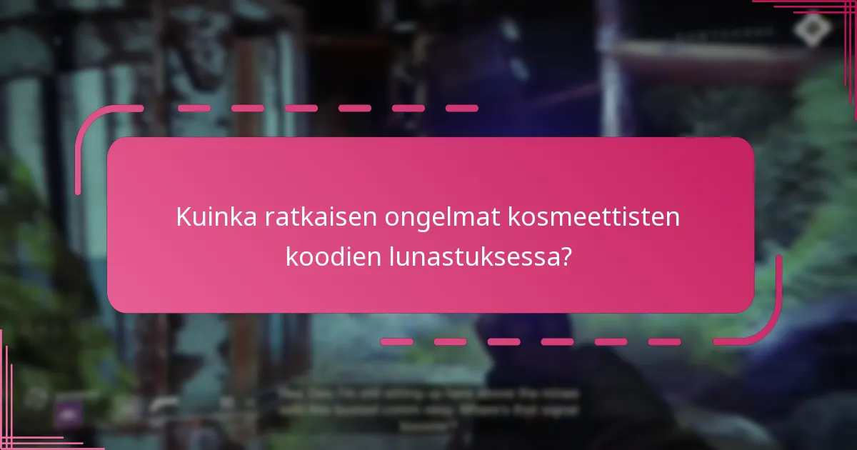 Mitkä kausiteemat ovat edustettuina kosmeettisissa koodeissa?