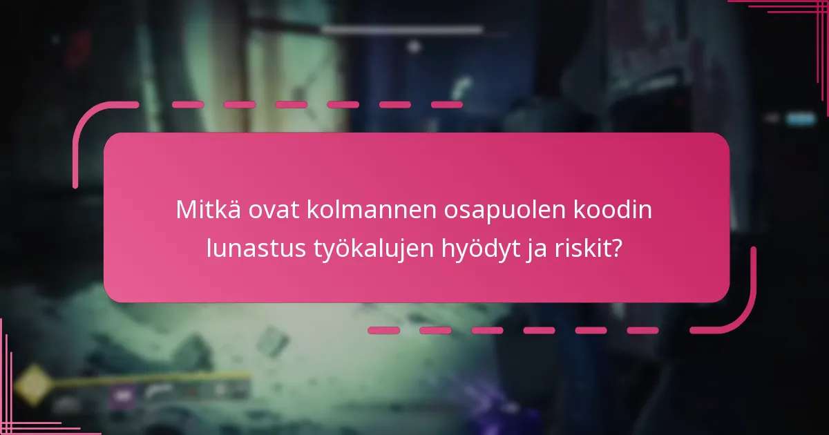 Kuinka yhteisön suositukset vaikuttavat koodin lunastus käytäntöihin?